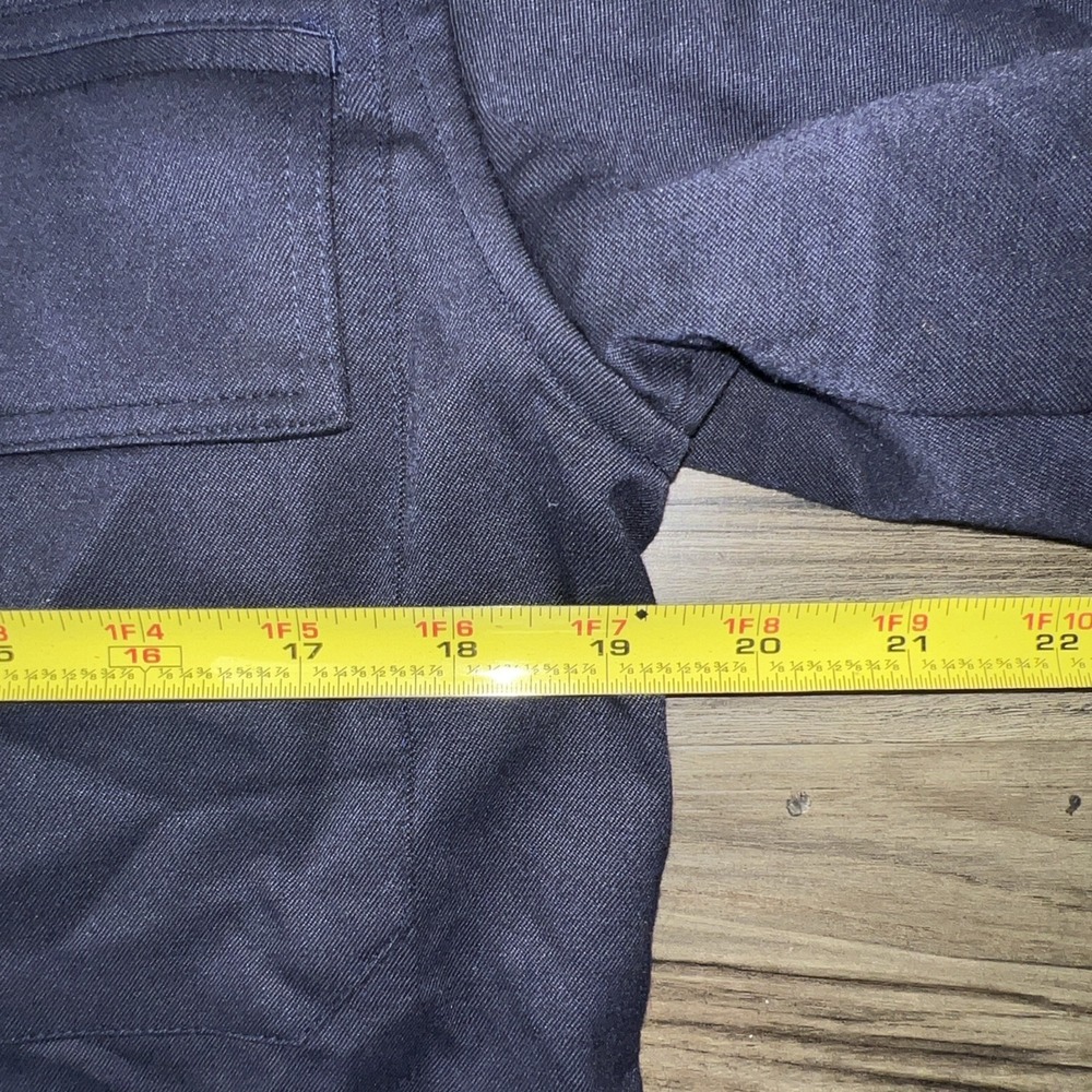 HART SCHAFFNER MARX  Navy Shirt Jacket Men's Sz S Wool Polyester Blend - Picture 3 of 6